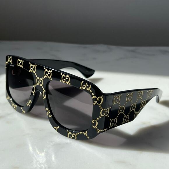 NEW Gucci GG0983S Logo Black Oversized Sunglasses $955 main image 4